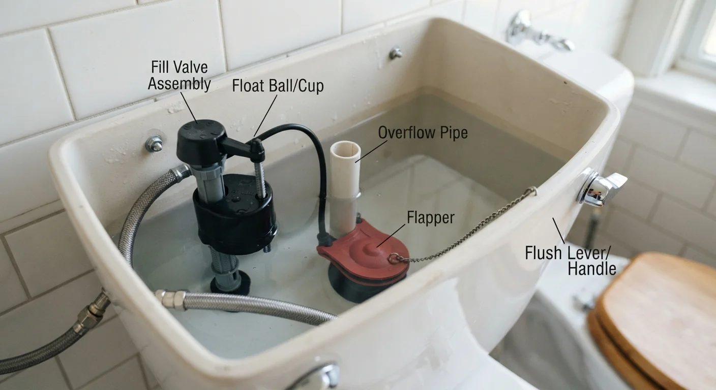 Fixing a Running Toilet: What the Flapper, Float, and Fill Valve Actually Do