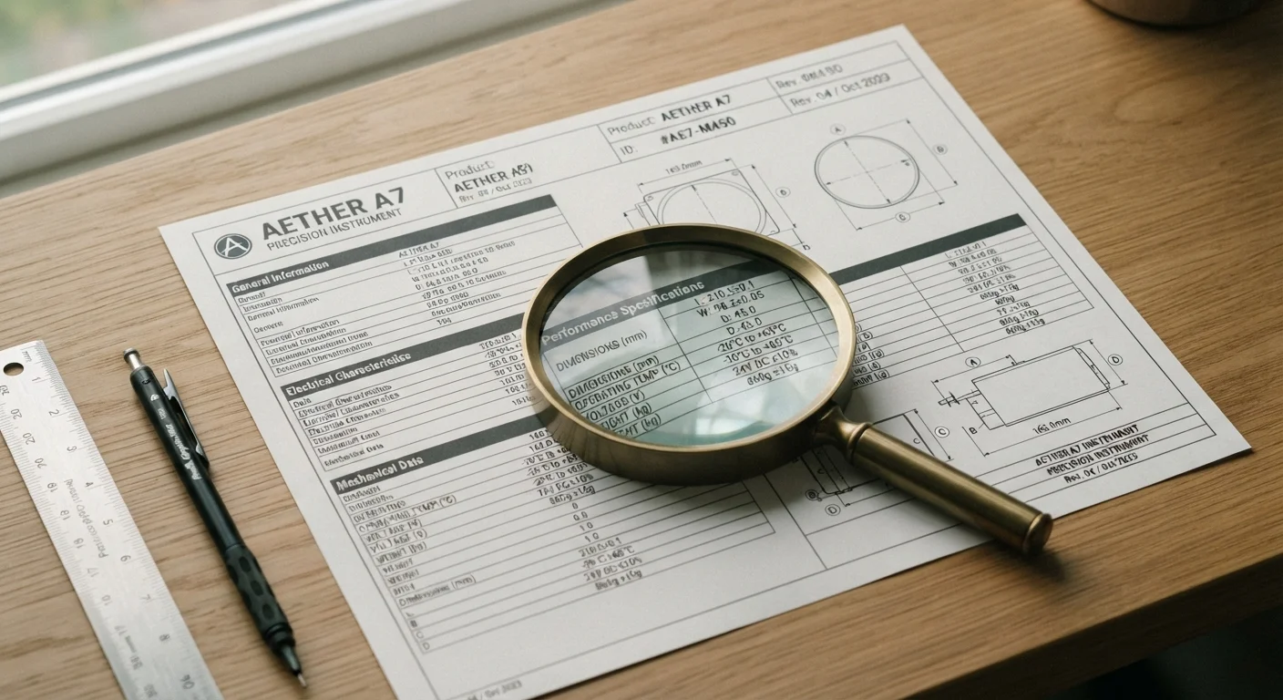 Reading Between the Lines: What Product Specifications Actually Tell You